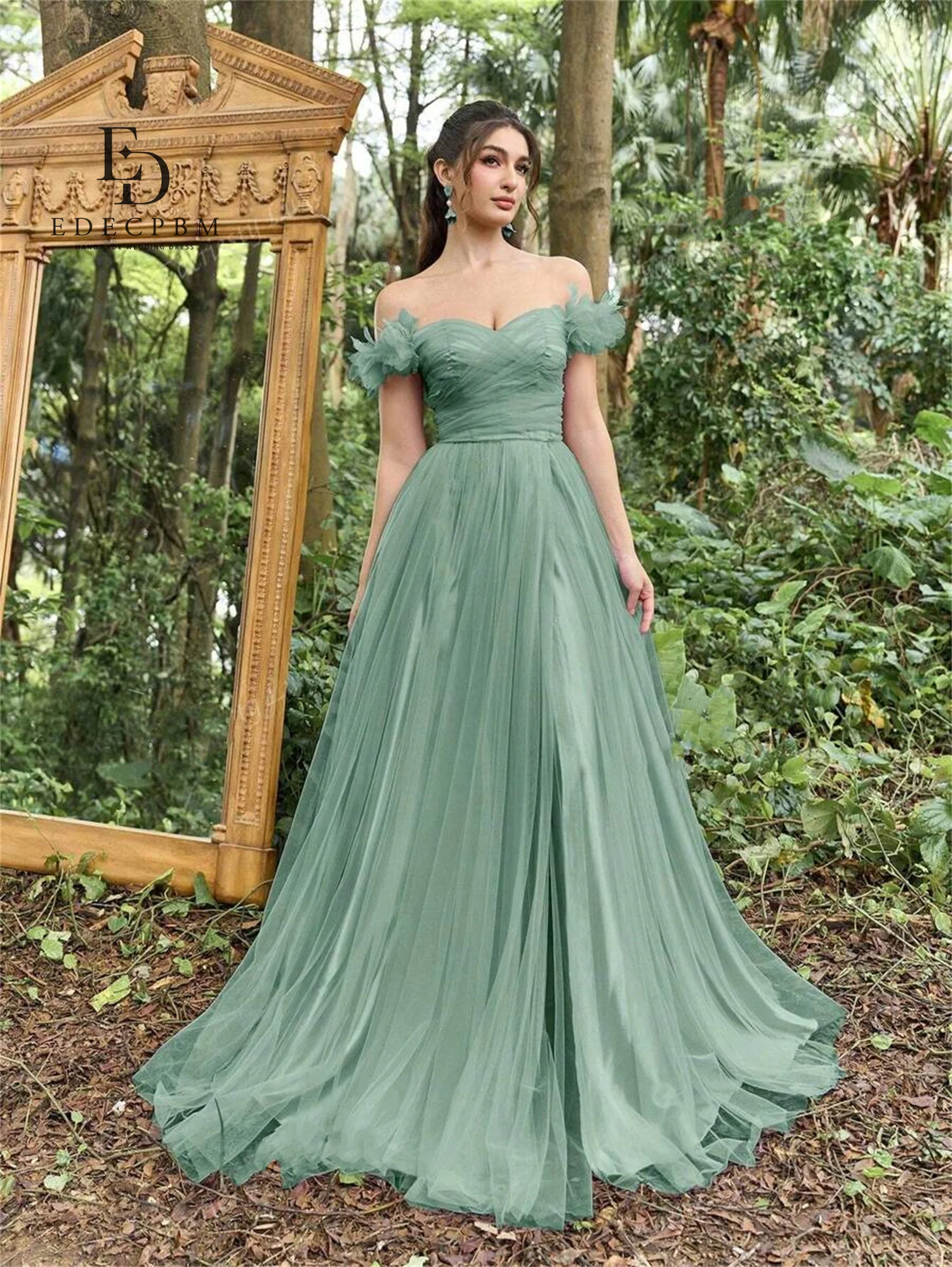 EDECPBM Abendkleid Maßgeschneiderte elegante Partykleider für besondere Anlässe Vestidos De Festa Off-Shoulder A-Linie فسات nneМة