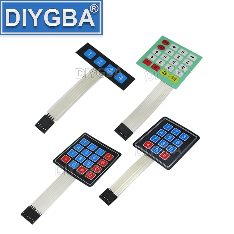 Membrane Switch Keypad 1*4 4*3 4*4 4*5 Matrix Array Matrix Keyboard For Arduino Smart Car 4 12 16 20 Key 1x4 3x4 4x4 4x5 DIYGBA