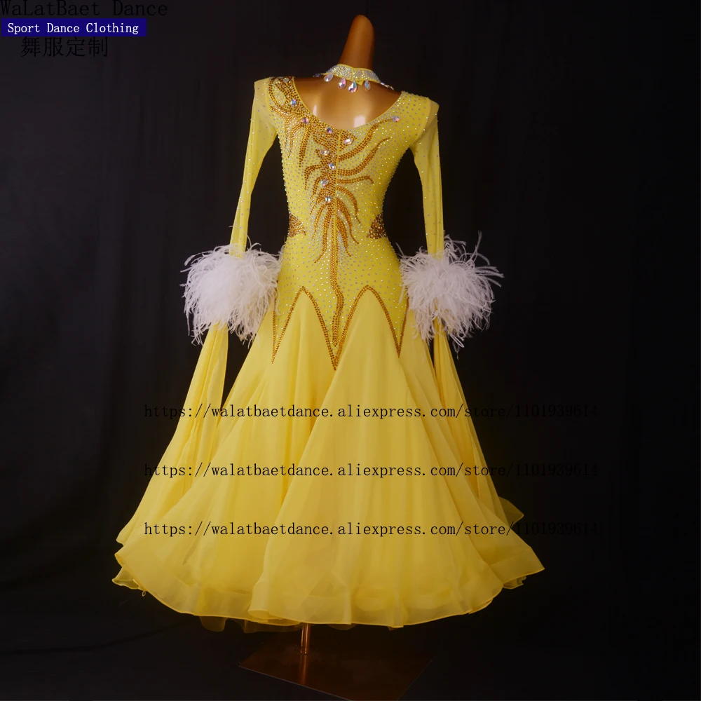 Vestido de dança de salão padrão para mulheres Flamenco Waltz Stage Skirt, Vestidos de dança de competição, grátis personalizado, alta qualidade