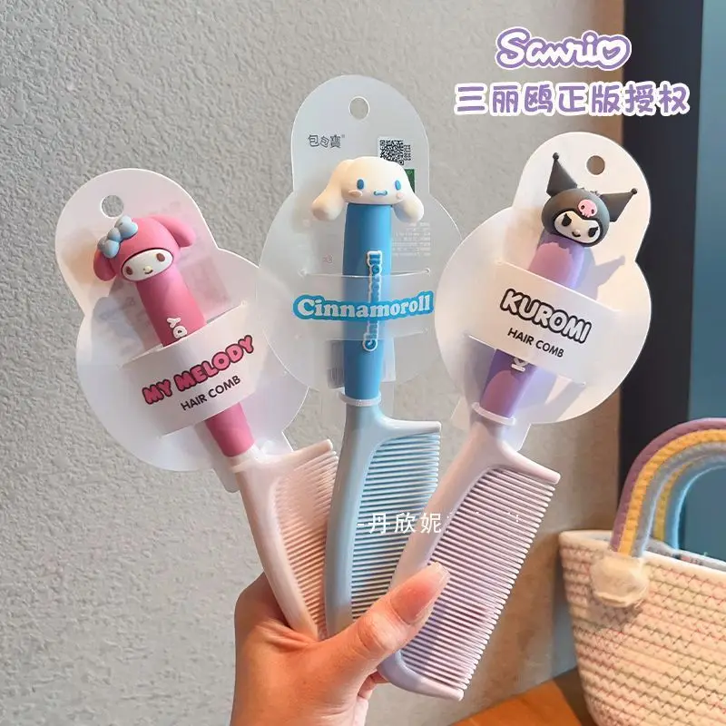 مشط أزياء سانريو كورومي ماي ميلودي سينامورول اللطيف الكرتوني الذي لا يؤذي فروة الرأس، مشط ذيل حصان منزلي للفتيات