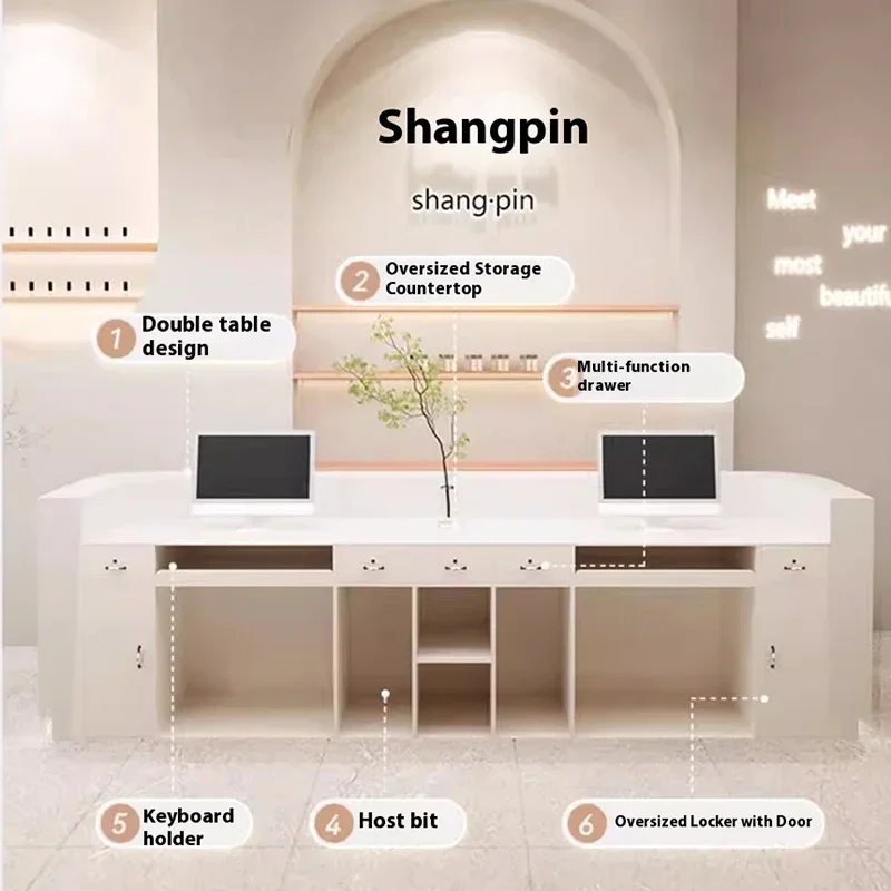 Стойка регистрации магазина для салона, спа-мебели, домашнего бара, кафедры, простой парикмахерский эстетический центр красоты, прием супермаркета