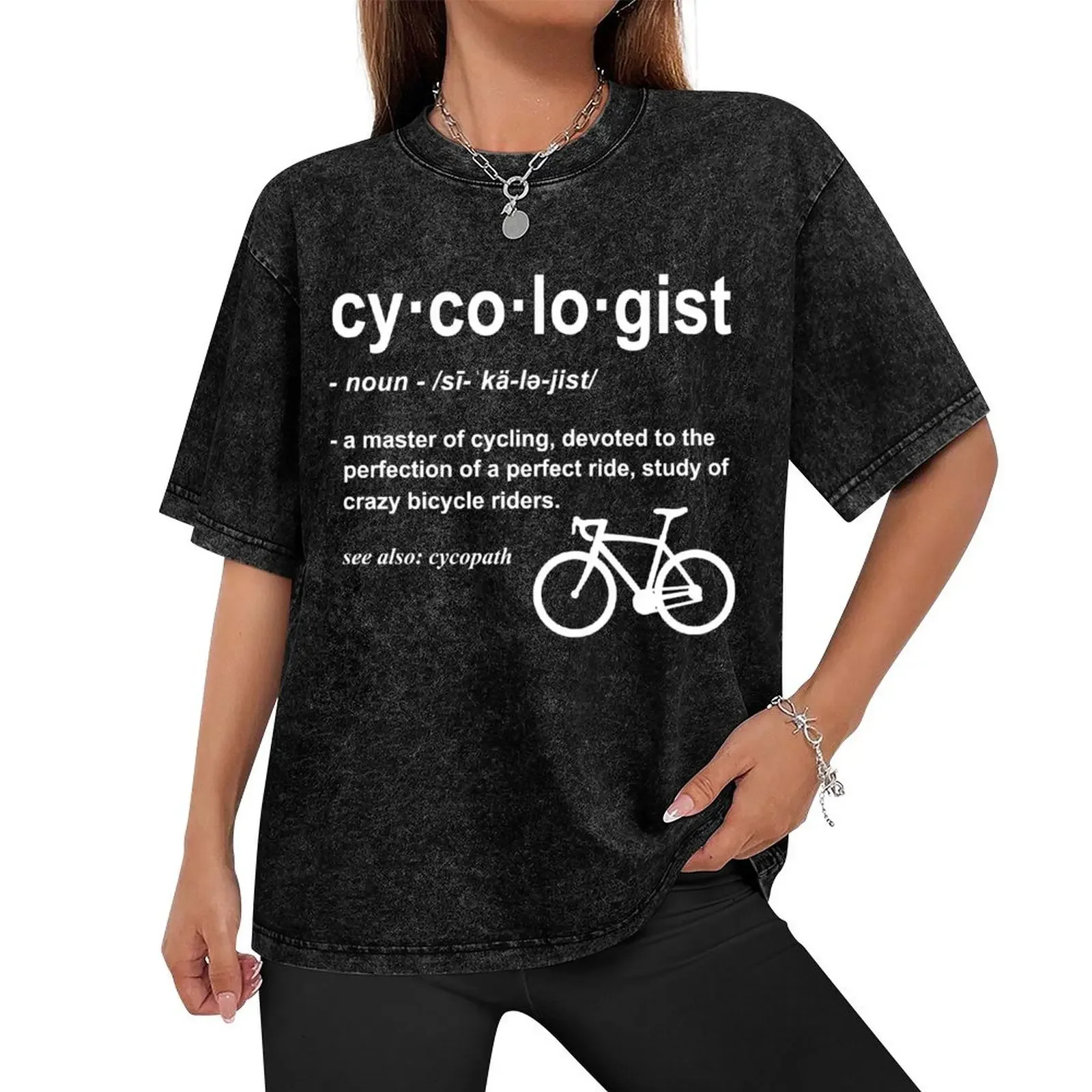 Cycologist Definition Funny Cycling Addict Gift for Cyclist T-Shirt Blouse anime stuff men graphic t shirts