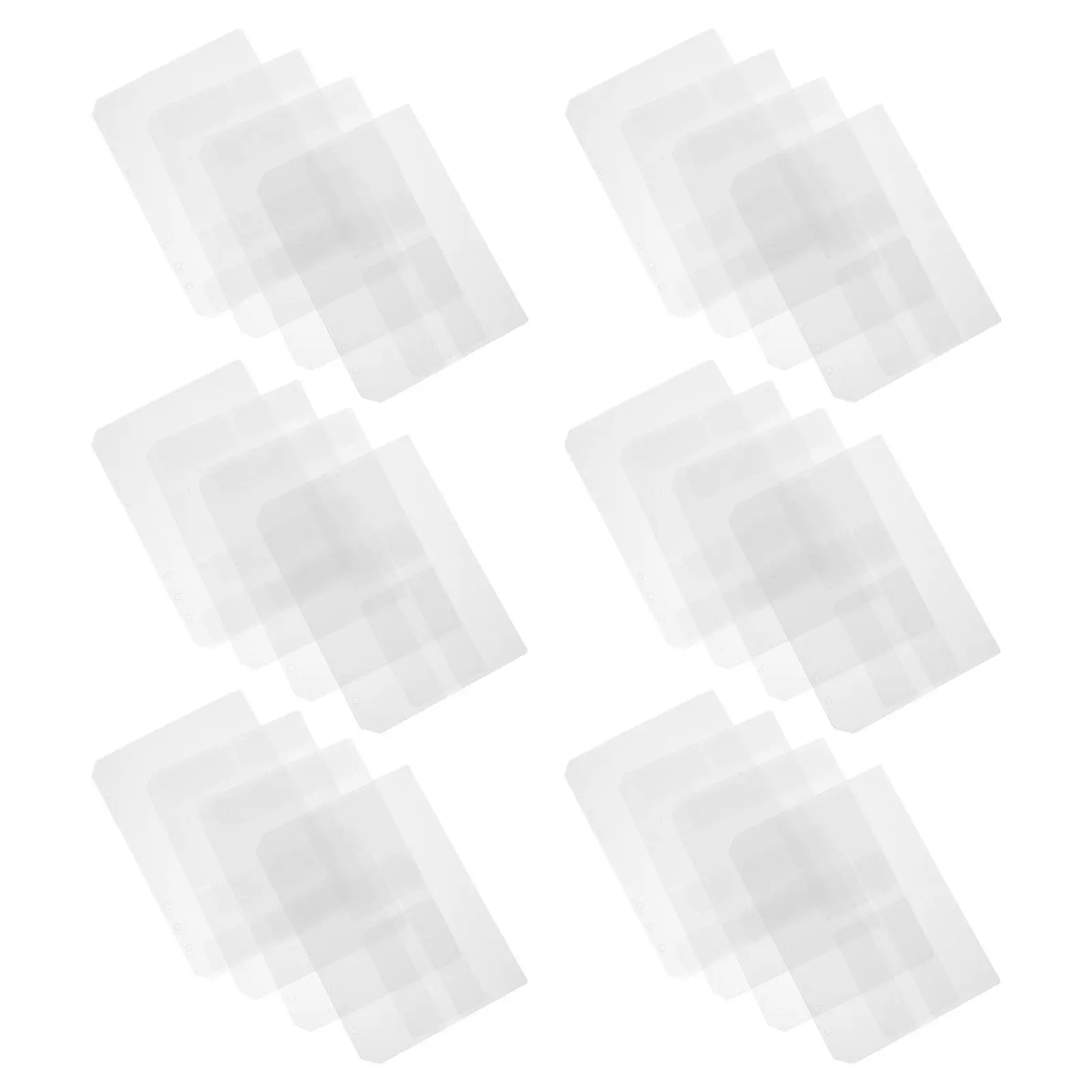 

24 шт. водонепроницаемых прозрачных карманов-папок из ПВХ формата А6 для хранения документов, денег, фотографий в блокнотах и папках