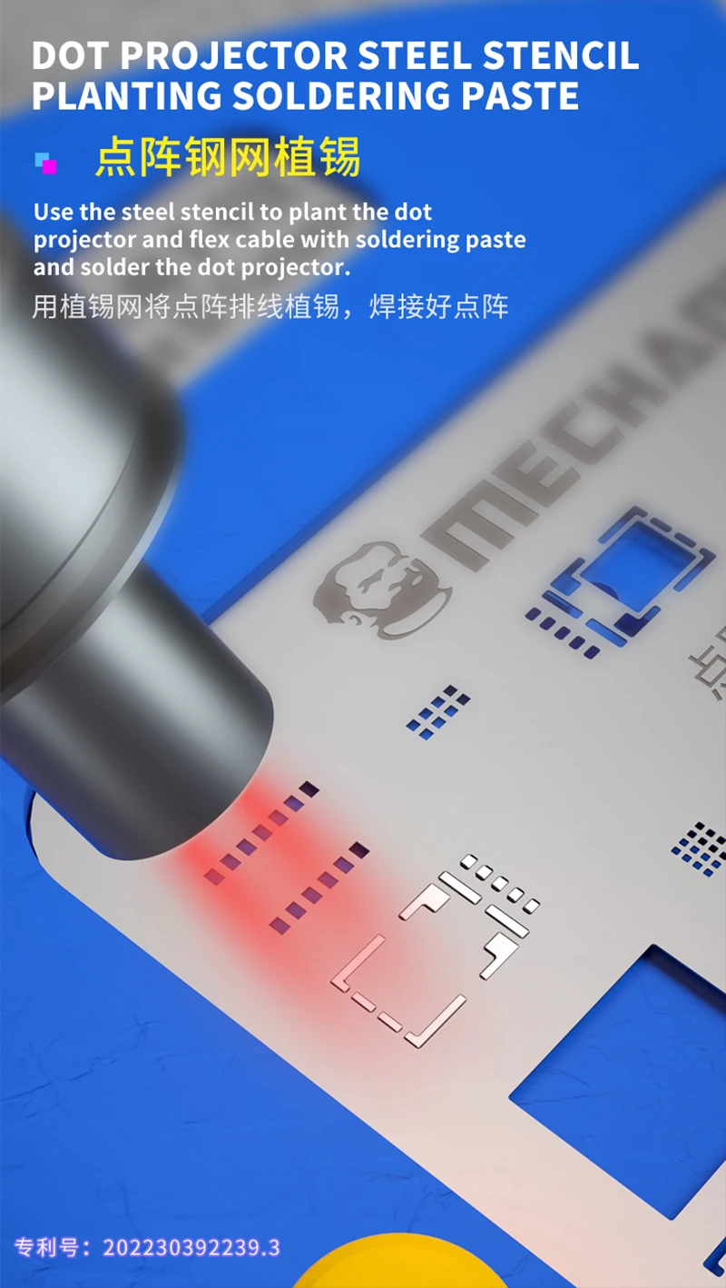 MECHANIC F-FIX Dot Matrix Fixture With Tin Template Face ID Repair For IP X-13 Pro Max BGA Reballing Stencil Soldering Tool