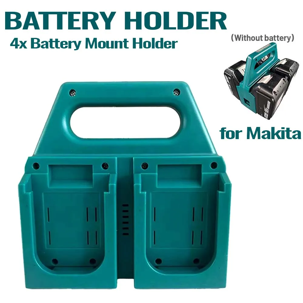 4-Slot Durable Battery Storage Case Compatible For Makita 14V/18V Lithium-Ion Tool , Sturdy Design for for Makita Batteries