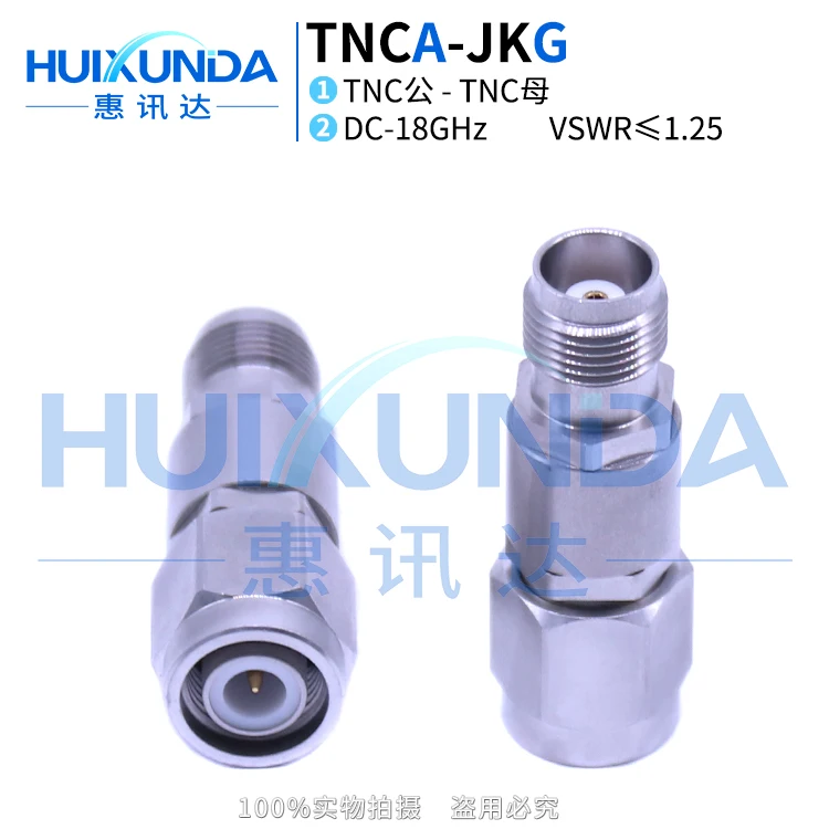 TNCA-JKG millimeter wave stainless steel 18G high frequency test adapter TNC male to female connector