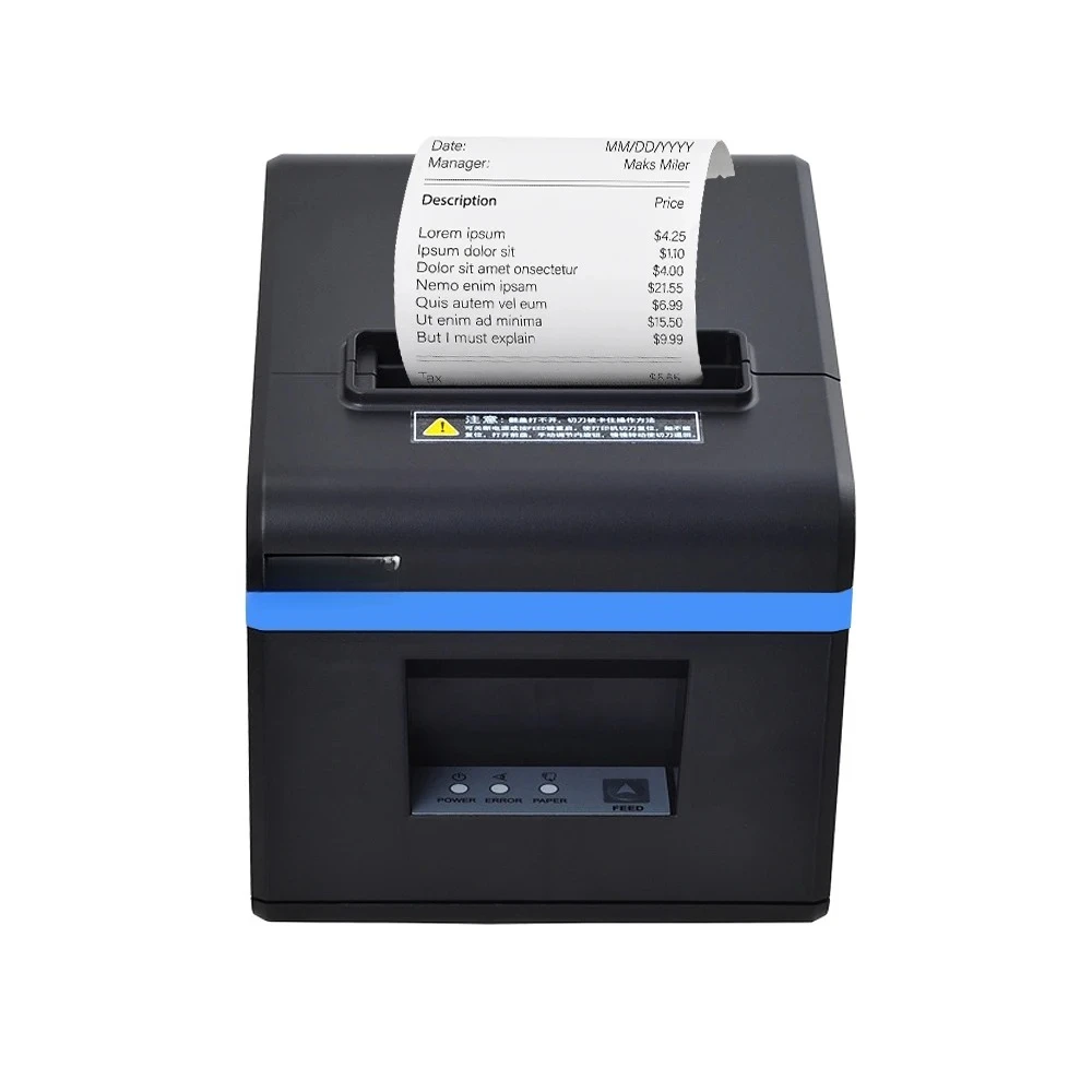 Hot Sales 80mm Mini Thermal Printer Black and White Style with Machine Available Stock