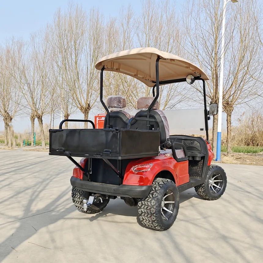 New Lithium Battery Powered Electric Off-Road Golf Cart Electric Four-Wheel Vehicle With Storage Space Box Rear Cargo Box