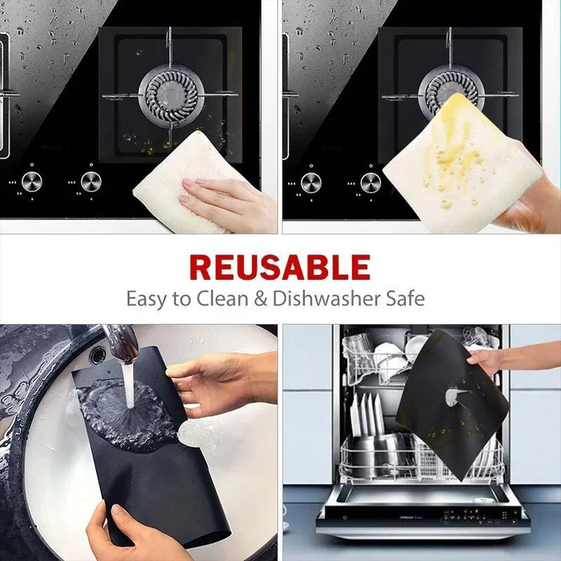 Reusable Gas Stove Protector Cooker Cover Liner Clean Mat Pad Kitchen Gas Stove Top Protector Kitchen Accessories