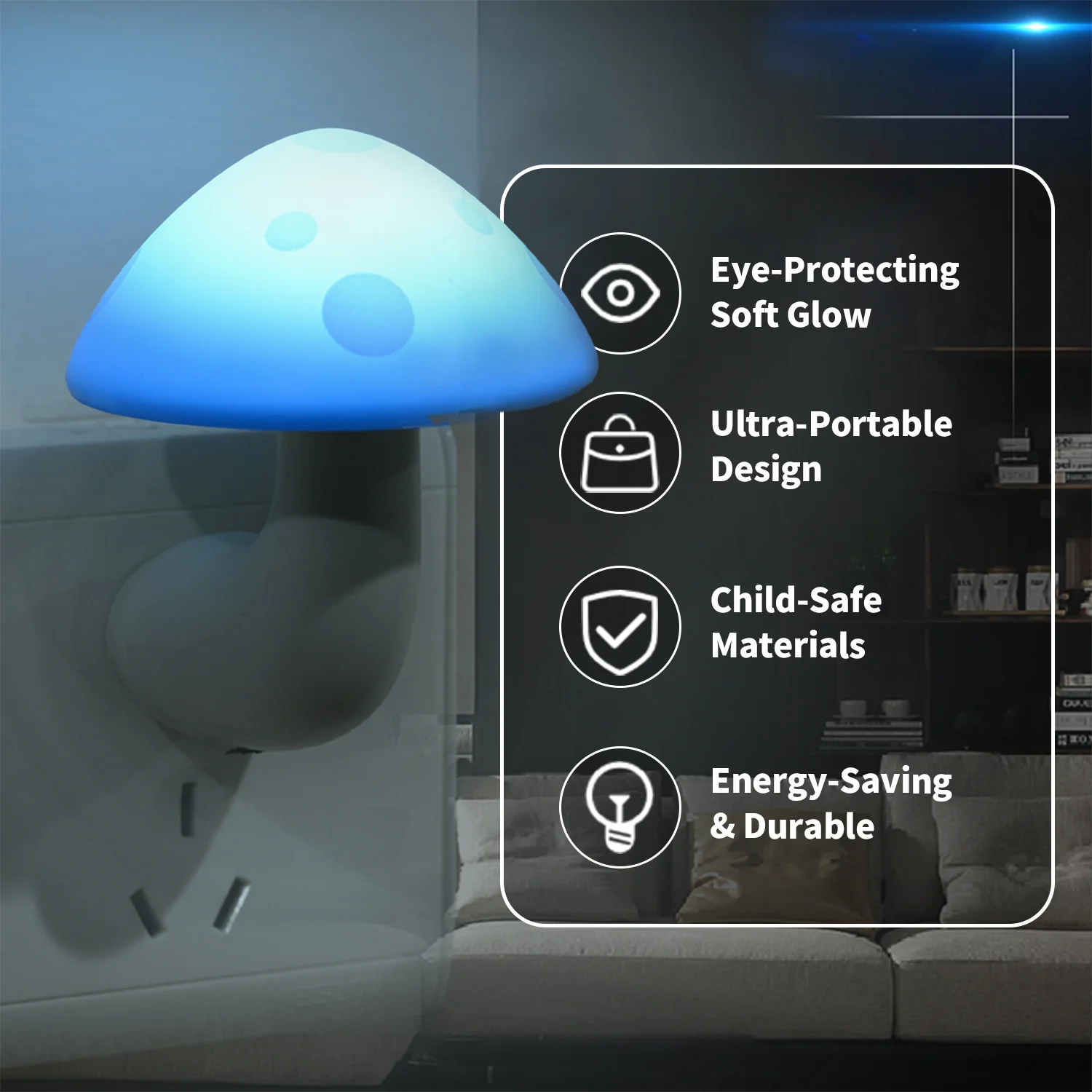 المكونات في أضواء الليل LED مصباح الغسق إلى الفجر الاستشعار المدخل المطبخ الحمام ديكور عيد الميلاد الخفيفة #2