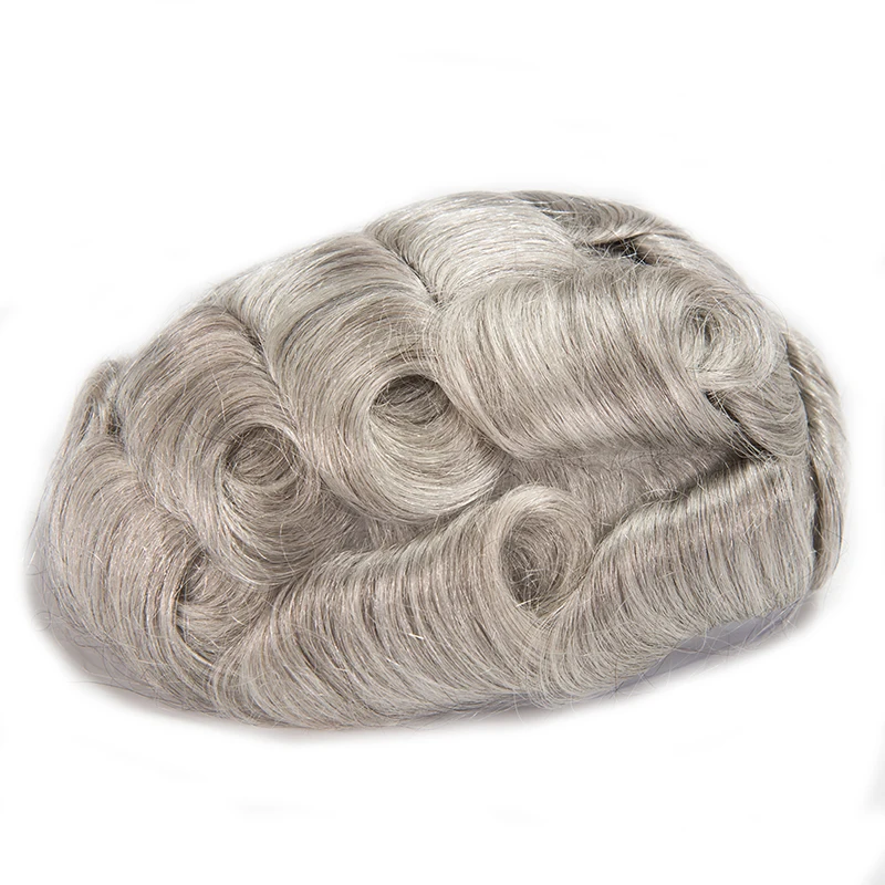 0.02-0.03 مللي متر رقيقة الجلد الذكور الباروكات لينة الرجال الشعر المستعار كامل بولي PU الهندي ريمي الشعر الطبيعي نظام استبدال الخامس حلقة الشعرية الاصطناعية