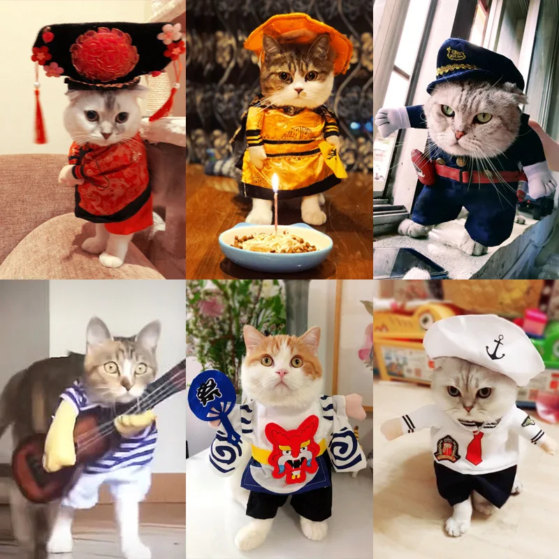 Pet Costume Clothes Suit For Cats Dogs Cute Costumes Cosplay Halloween Christmas Comical Outfits Funny Dog Accessories