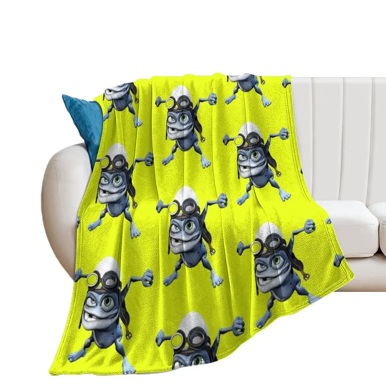 crazy frog Throw Blanket Soft Big anime Blankets