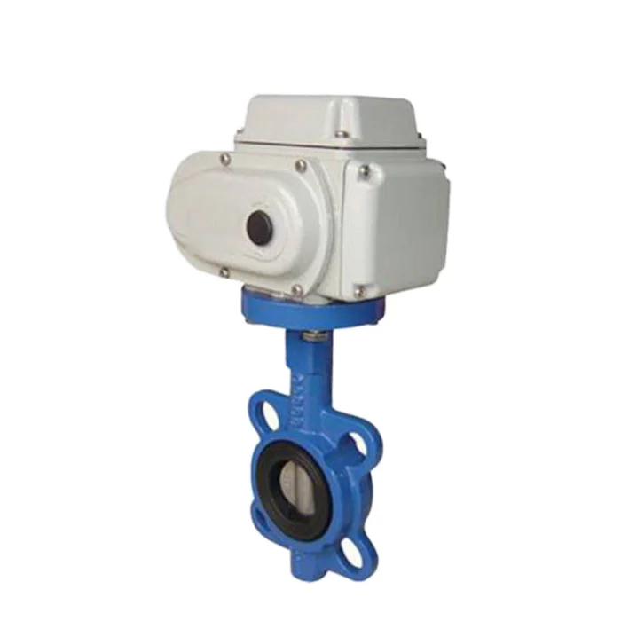 Fols FLD971X Low Pressure Soft Seat Electric Motor Operated Wafer Butterfly Valve FOSD Series Actuator for Gas/Water