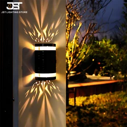 Lâmpada de parede solar LED impermeável ao ar livre, luz noturna, pátio, layout do jardim, decoração varanda