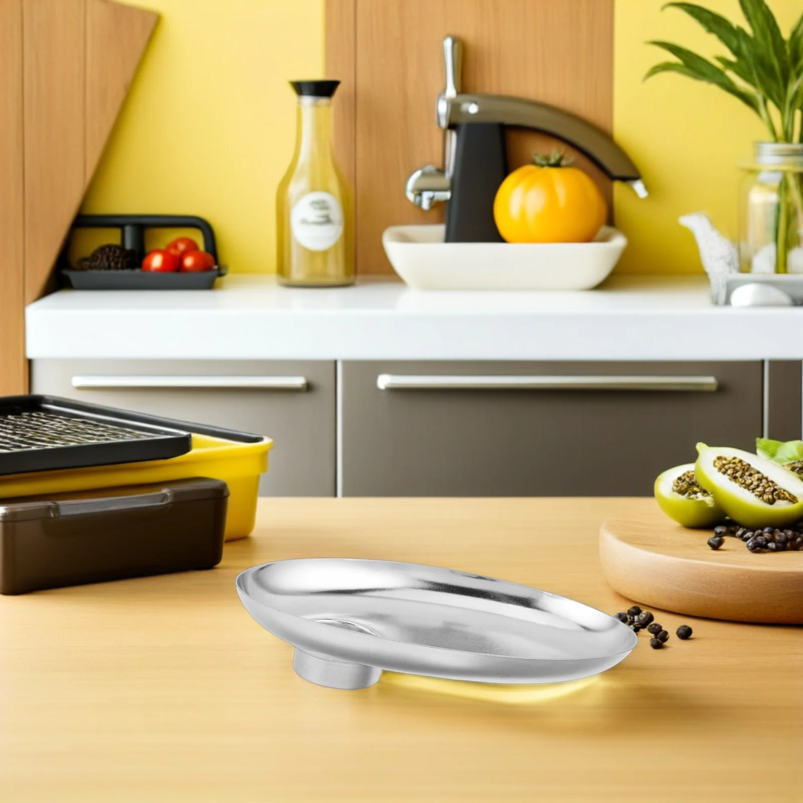 

Meat Grinder Attachment Stainless Steel Round Tray Electric Meat Grinder Food Tray Parts Replacement Kitchen Accessories