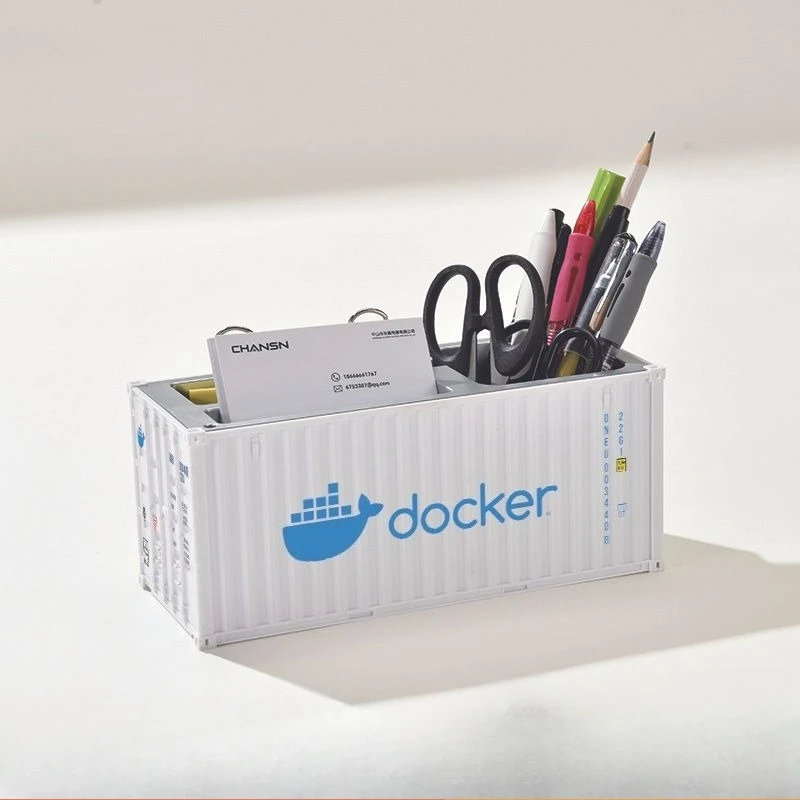 Stationery Supplies Storage Original Box Mini Shipping Model Container Custom LOGO Pencil Pencil Holder Desk Ornaments Creative