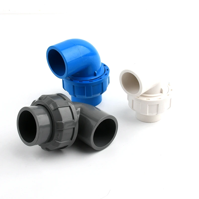 

20-50mm Quality L Type Union PVC Pipe Connectors Fish Tank Fittings Joints Garden Irrigation Water Supply System Accessories