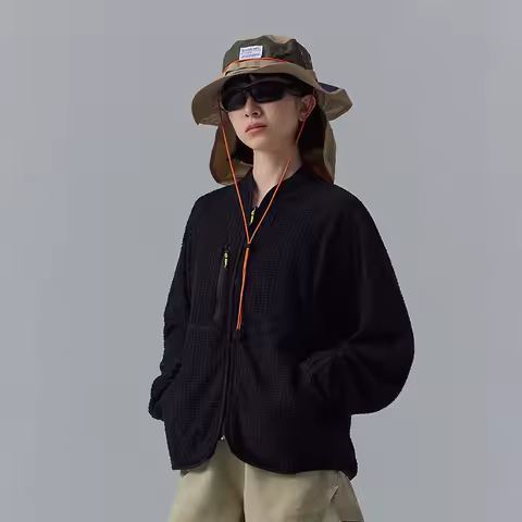 THERMOLITE&reg; All Season Ultra-Lightweight Grid Fleece Jacket Men - 360g Breathable Thermal Mid-layer, Full Zip Hiking &amp; Training