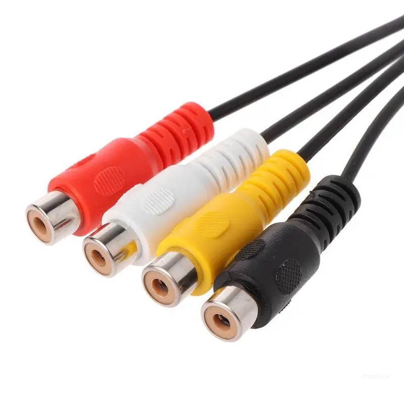 30CM 5 Pin Male Din Plug to 4 RCA Phono Female Plugs Cable Wire Cord Conne Dropship