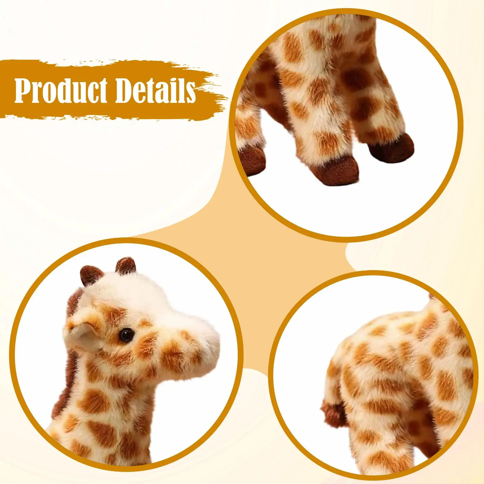 Giraffe Stuffed Animal Soft Toy Comfortable Premium Kids Realistic Zoo Animal