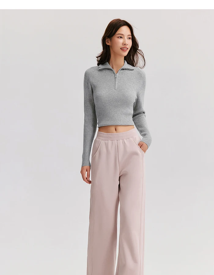 Semir Hosen Damen Thermische Antibakterielle Hosen 2024 Winter Neue Elegante Polar Fleece Einfarbige Weite Hosen – Detail 13