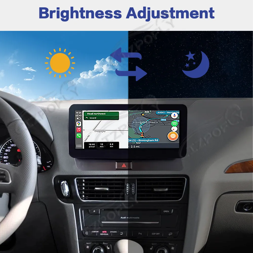 High Configuration 1920*720 Wireless CarPlay 10.25 Inch Linux Multimedia Display Screen For Audi Q5 2009-2017 Android Car Radio