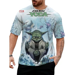 Vintage T-Shirt For Men Marvel Yoda Baby 3D Printed Casual Round Neck Shirt Quick-Drying Exquisite Oversized Men's Clothing Boy