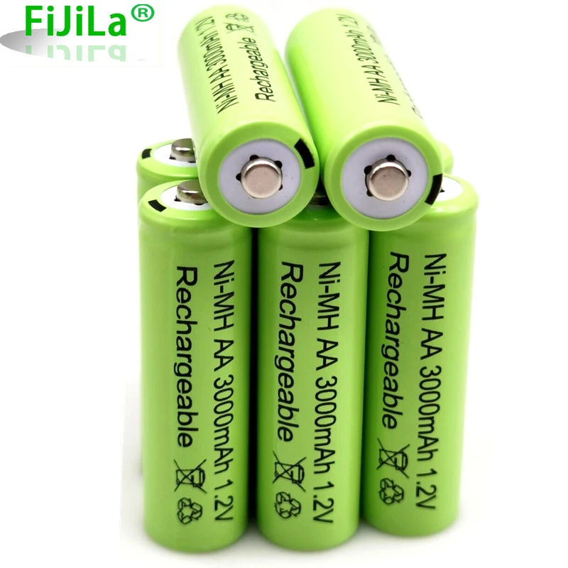 AA 1.2V 3000mAh NiMH 1.2V akumulatory zielona bateria ogród lampa słoneczna LED latarka latarnia latarka