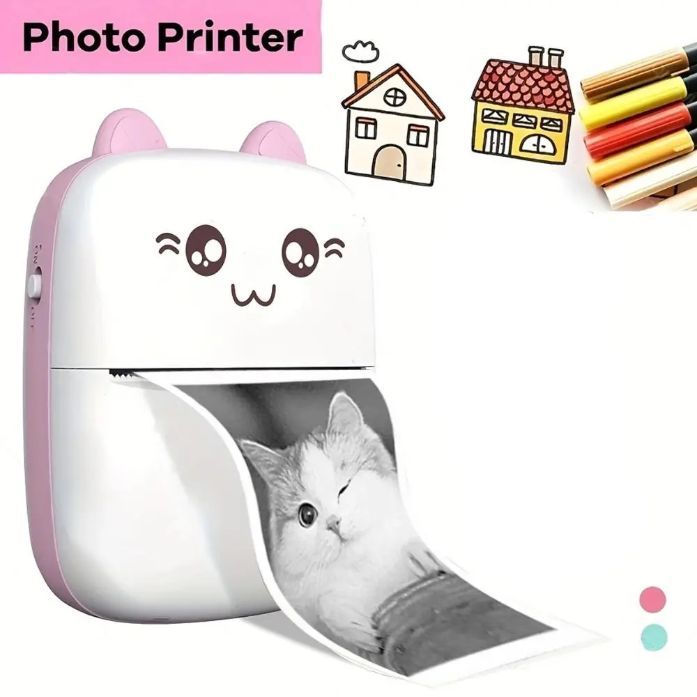 

Paperang Printer Portable Thermal Printer Cat Shaped Lightweight Wireless Bluetooth Printer Mini USB Cable Printer Home