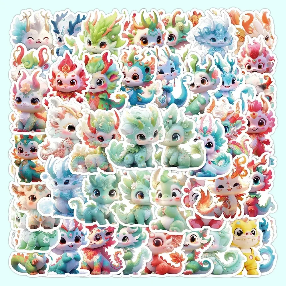 Cartoon Dragon New Year Dragon Stickers Graffiti Decals Traditional Art Cartoon Cute Dragon Varied Stickers Self Adhesive Cute