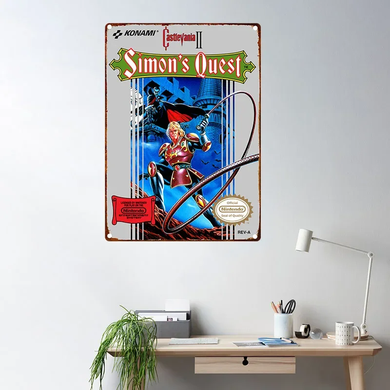 Retro Classic Game Poster Metal Plate Tin Sign Vintage Gamer Room Art Sticker Decor Plaque Personalized Man Cave Decoration