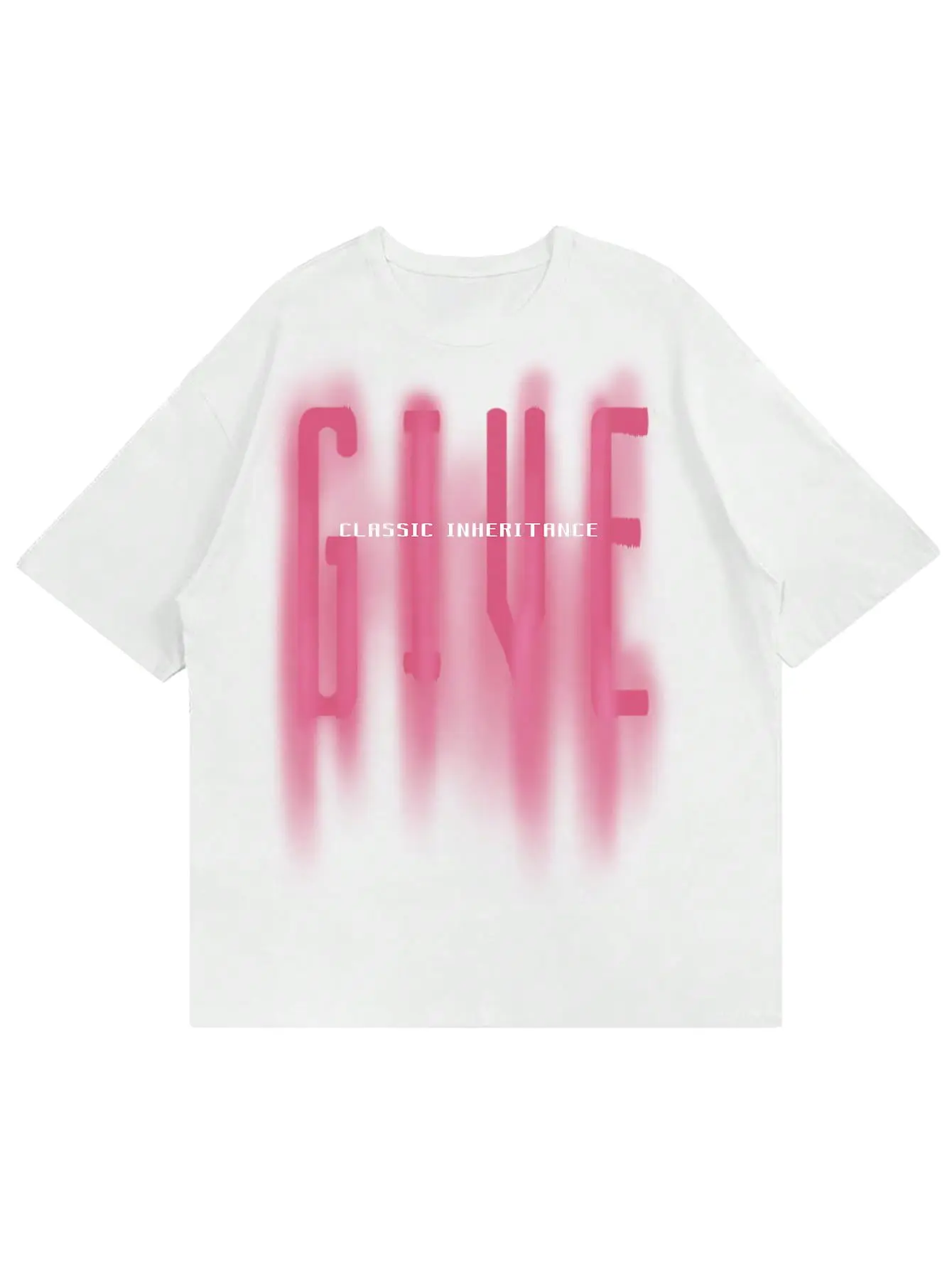 تي شيرت نسائي صيفي من القطن ثقيل الوزن برقبة دائرية يسمح بمرور الهواء كاجوال مطبوع عليه ريترو بأكمام قصيرة قميص نسائي Harajuku #2