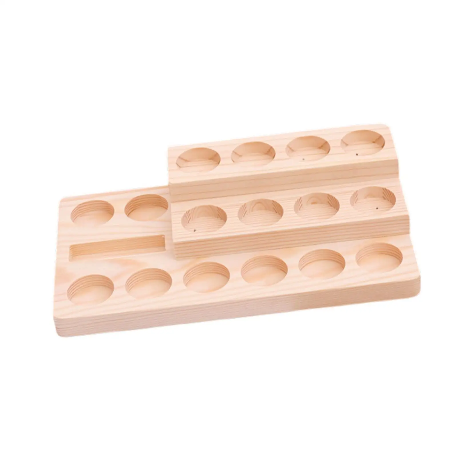 Wooden Essential Oil Display Holder Nail Polish Fragrance Container Cosmetic Aroma Organizer Rack