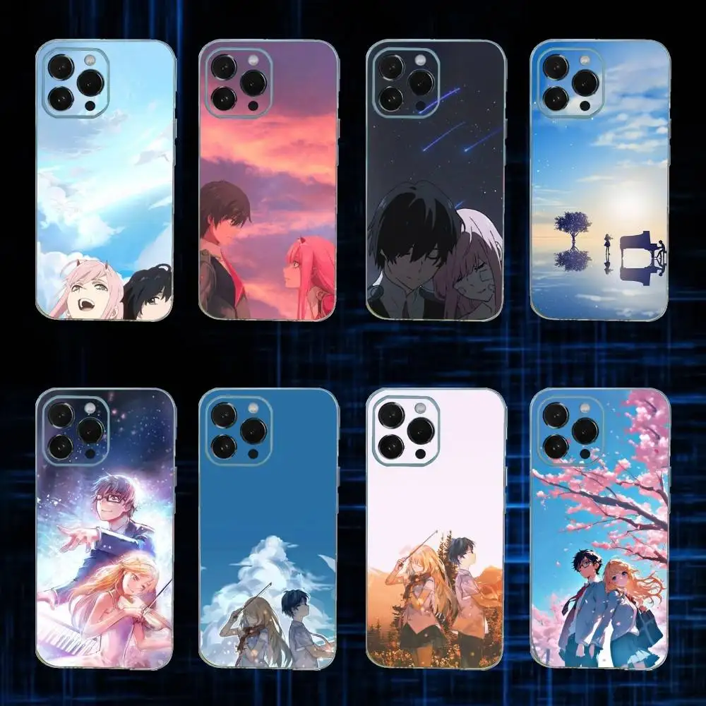 

Comic Your L-Lie in April Phone Case For iPhone17,16,15,14,13,12,11 Plus,Pro Max Soft Transparent Cover