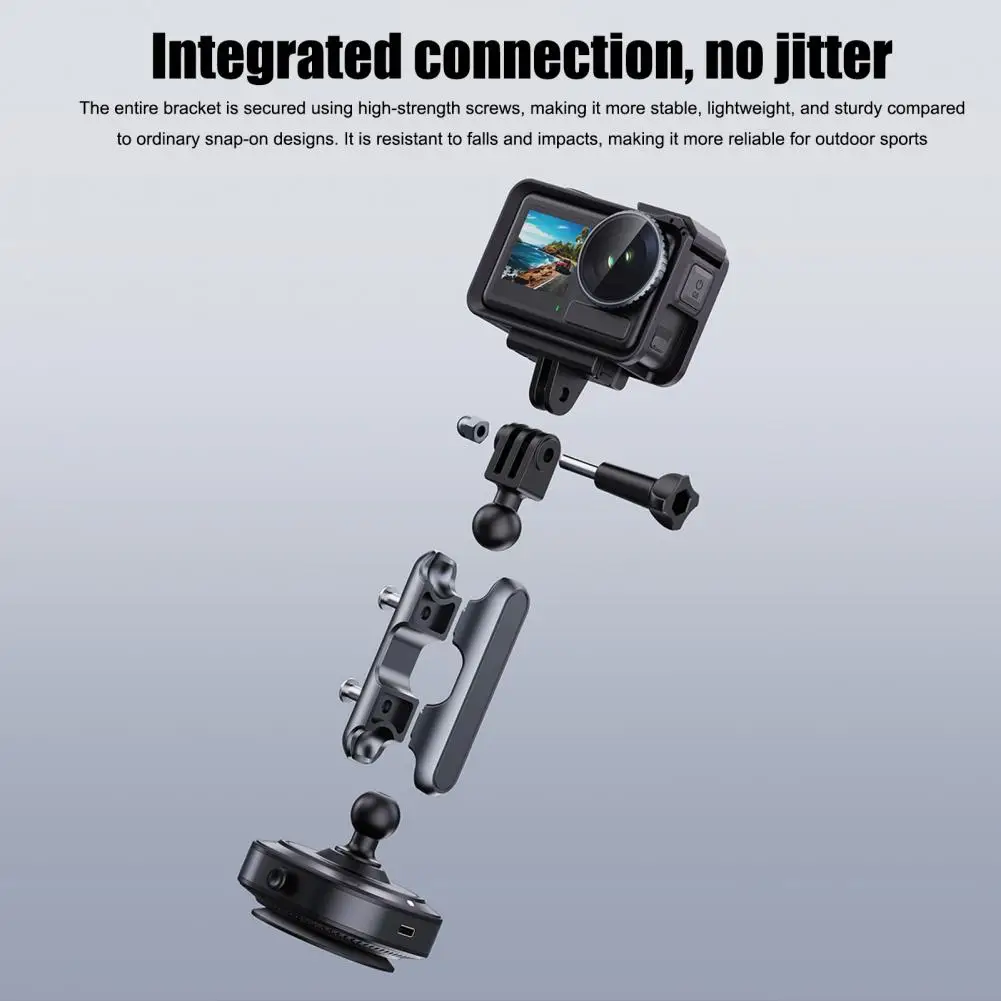 حامل كاميرا رياضي قابل للطي كاميرا الحركة شفط كأس جبل ل GoPro ل Insta360 ل DJI 360 درجة زجاج سيارة جبل