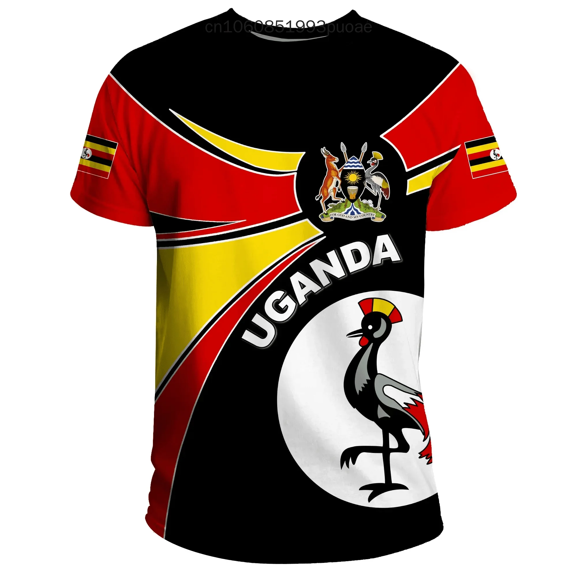 2024 New Uganda Flag Emblem 3D T-shirts Clothes For Men Women Tees jersey Soccer Football Fans Gift T shirt