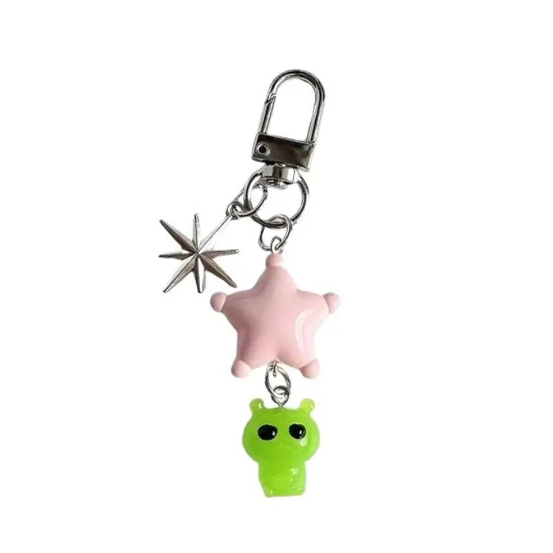 Niedlicher Alien-Schlüsselanhänger mit großen Augen, Anhänger für Kopfhörer-Taschen, Taschenanhänger, Anhänger für Rucksäcke und Handtaschen, Partygeschenk, kreativer kleiner Anhänger – Detail 10