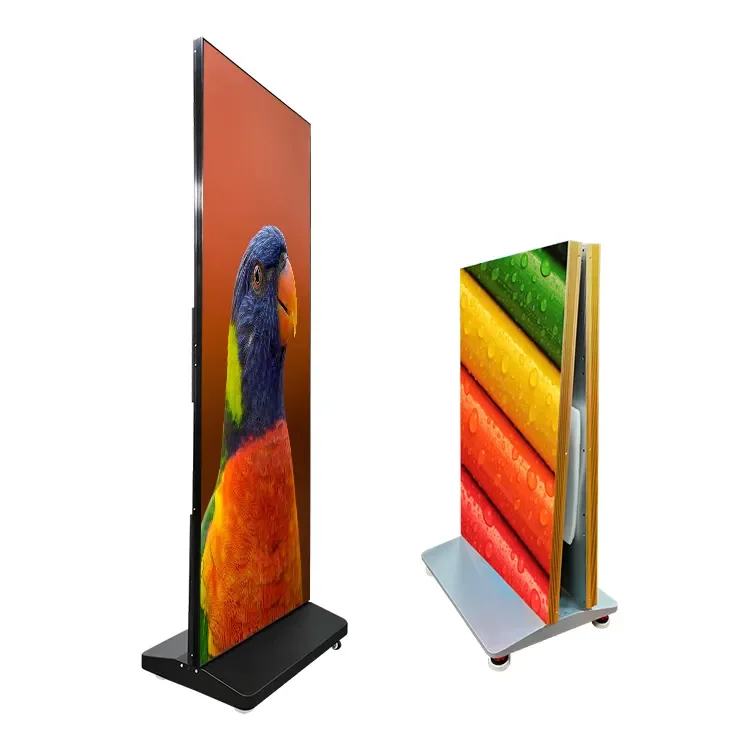 P2.5 P1.86 P1.53 P1.2 Floor Standing Led Poster Foldable Outdoor Indoor Commercial Advertising Led Display Screen