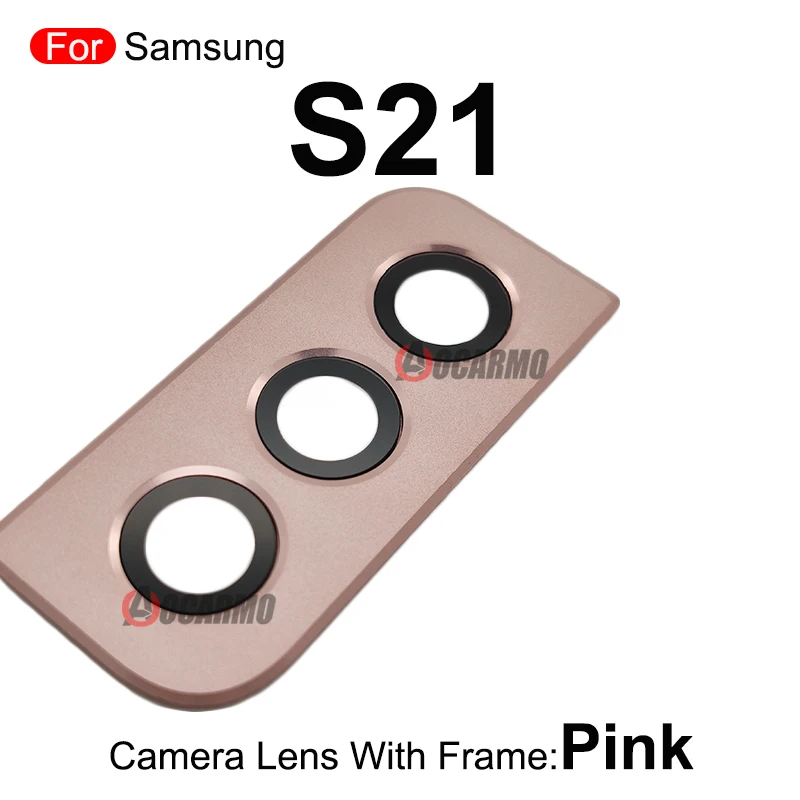 Pink Silver Gold  Black Rear Back Camera Lens With Frame For Samsung Galaxy S21 Plus S21+ Replacement Parts