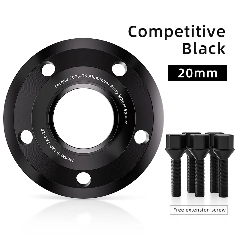 2 stuks 5x112 66.6 Hub Centric Zwart Gesmeed wiel spacer T6-7075 Voor Mercedes Benz GLB 15/20/25/30/35mm Met Uitgebreide Wiel Bouten