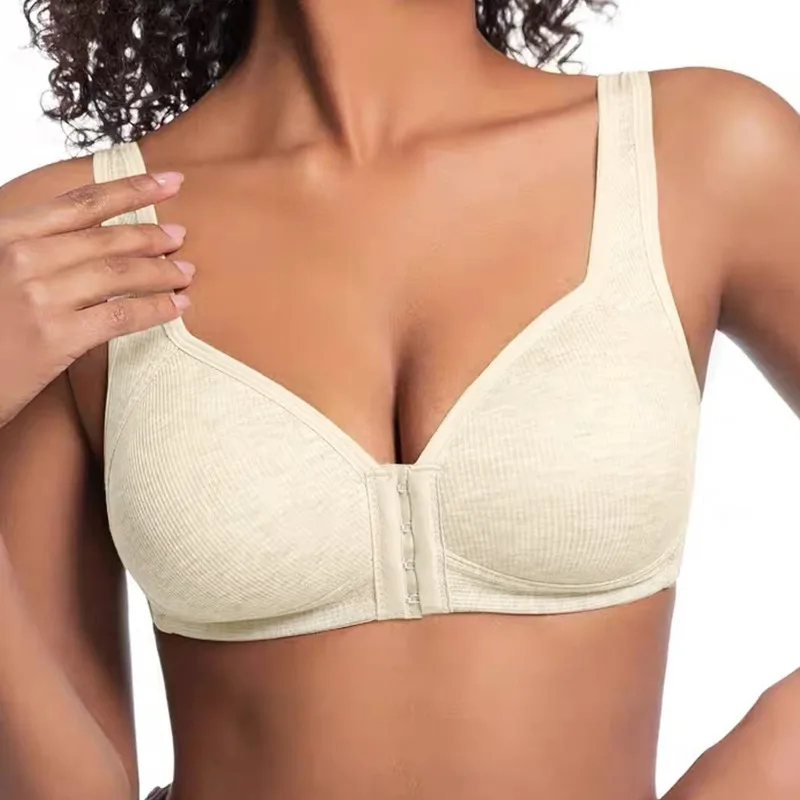 حمالة صدر لاسلكية للإغلاق الأمامي لعام 2025، حمالة صدر فائقة النعومة للنساء بدون سلك داخلي، دعم كامل للاستخدام طوال اليوم، ملابس يومية مريحة #4