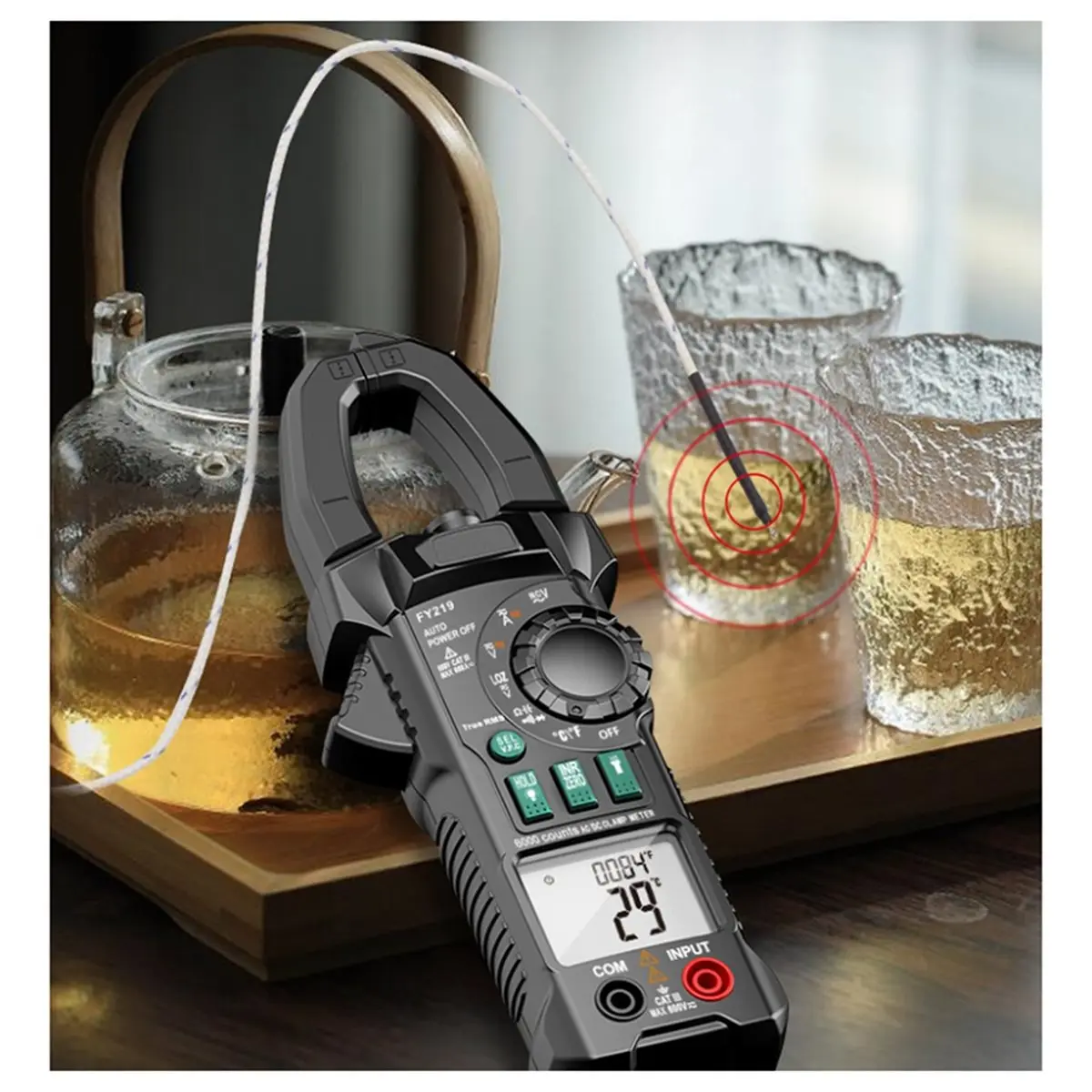 【CYBER MONDAY】 Digital Clamp Meter Multimeter with Auto-Ranging, Amp Tester, and Inrush Current Detection