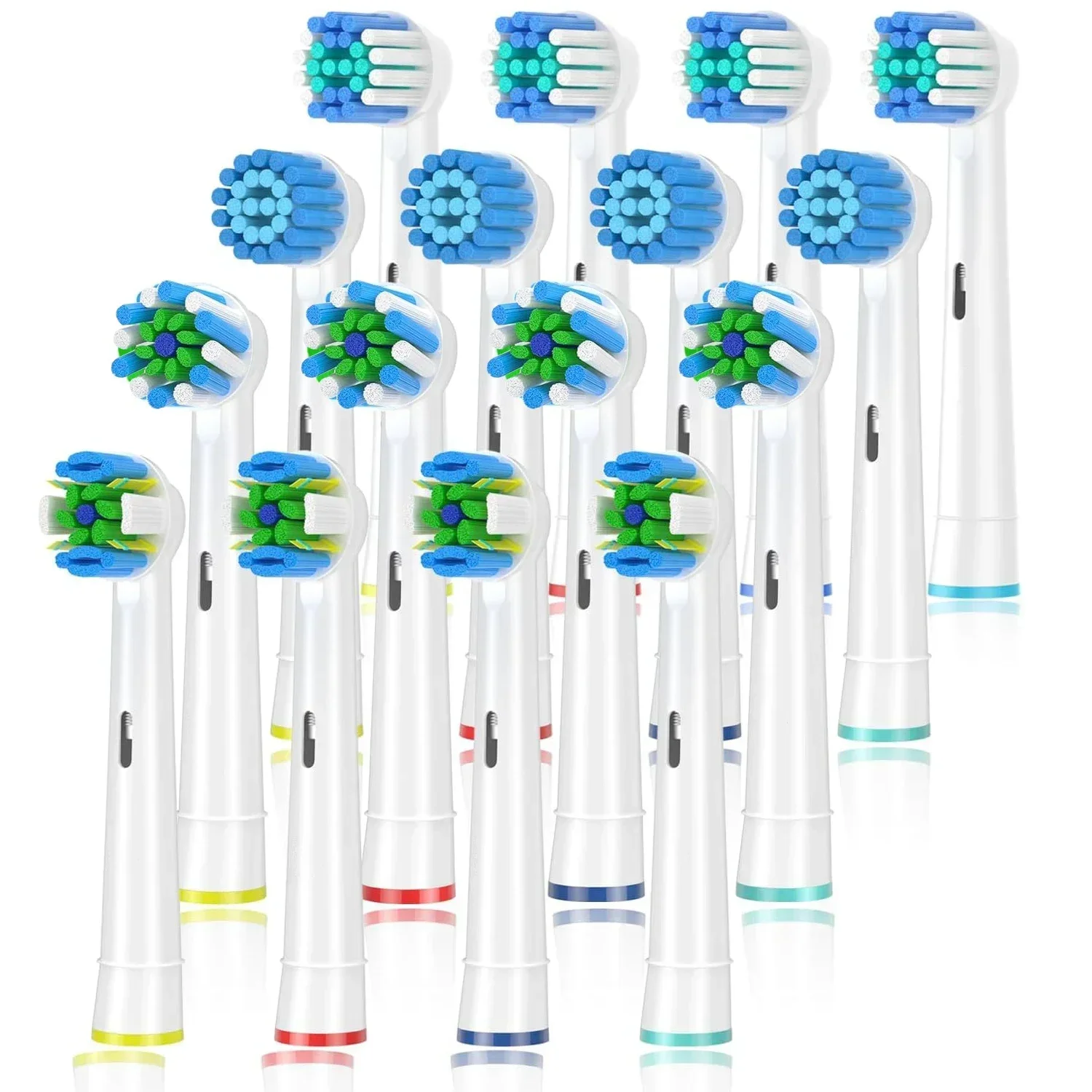 16pcs Replacement Toothbrush Head for Oral B por1000/1500/3757/7000/8000/9000