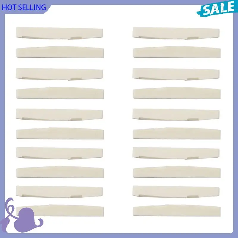 ABVB-6 cordes acoustique os pont guitare fente selle pièces de guitare (paquet de 20)