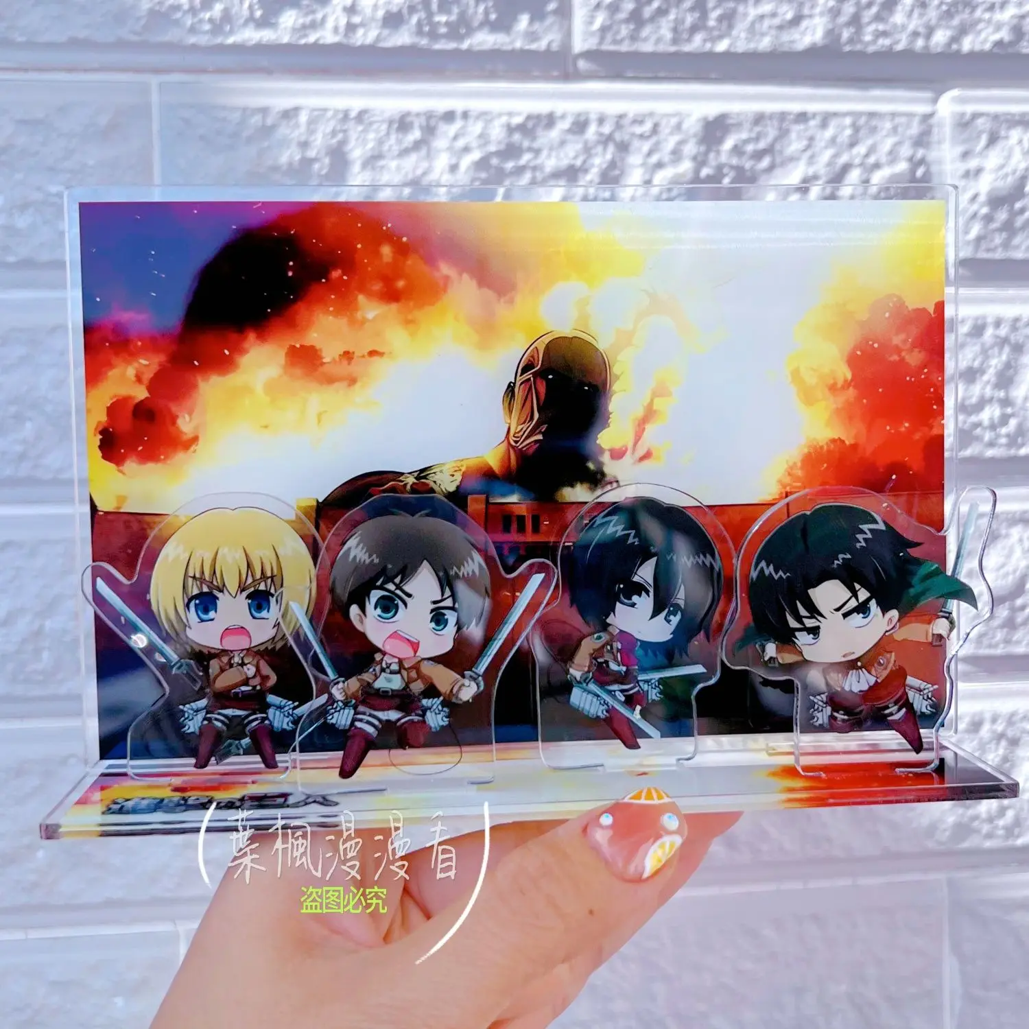 Аниме Леви Акерман Эрен Йегер Микаса·Акерман акриловая подставка модель косплей держатель тарелки топпер фанаты на день рождения Рождественский подарок