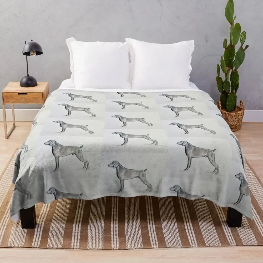 Weimaraner Throw Blanket Decorative Beds Soft Polar heavy to sleep Blankets