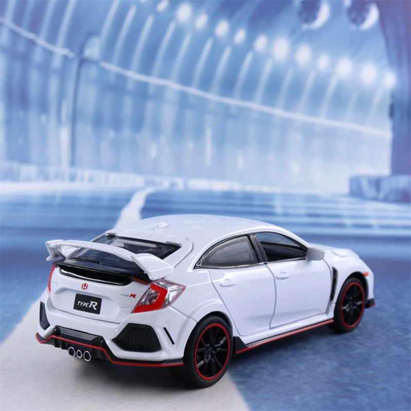 1:32 Honda CIVIC TYPE-R Diecasts & Toy Vehicles Metal Car Model Sound Light Collection Car Toys For Children Christmas Gift A109