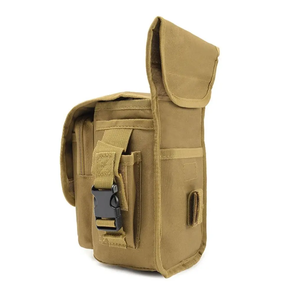 حقيبة متدلية مقاومة للماء بجيوب متعددة، حقائب خصر متينة لركوب الدراجات، حقيبة محمولة قوية بحزام الساق، حقيبة معدات خارجية