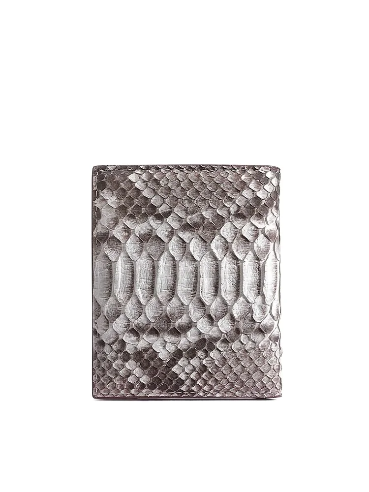 2026 New Fashion Business Men's Wallets Python Skin Genuine Leather Short Wallet Men Male Cash Purses Clutch Boy Casual Wallets